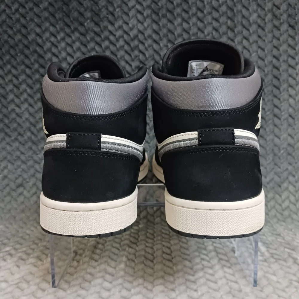 Nike Air Jordan 1 SE Mid Men's Basketball Shoes Satin Smoke Grey Sneakers Sz 9.5